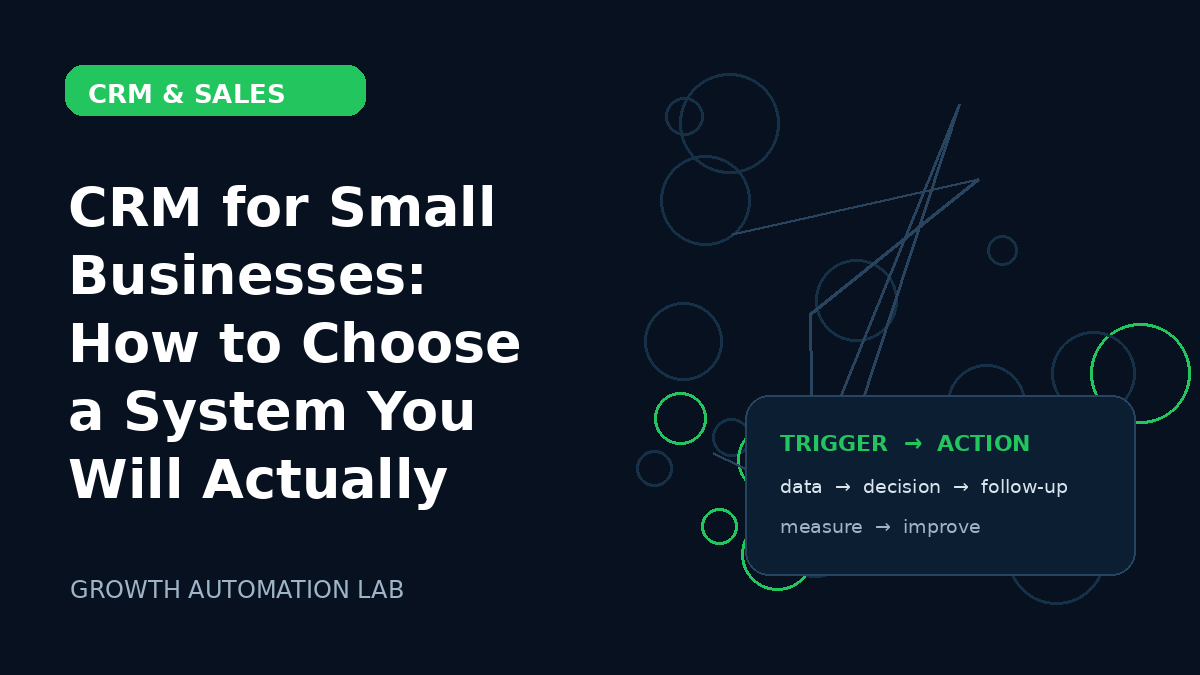 CRM for Small Businesses: How to Choose a System You Will Actually Use