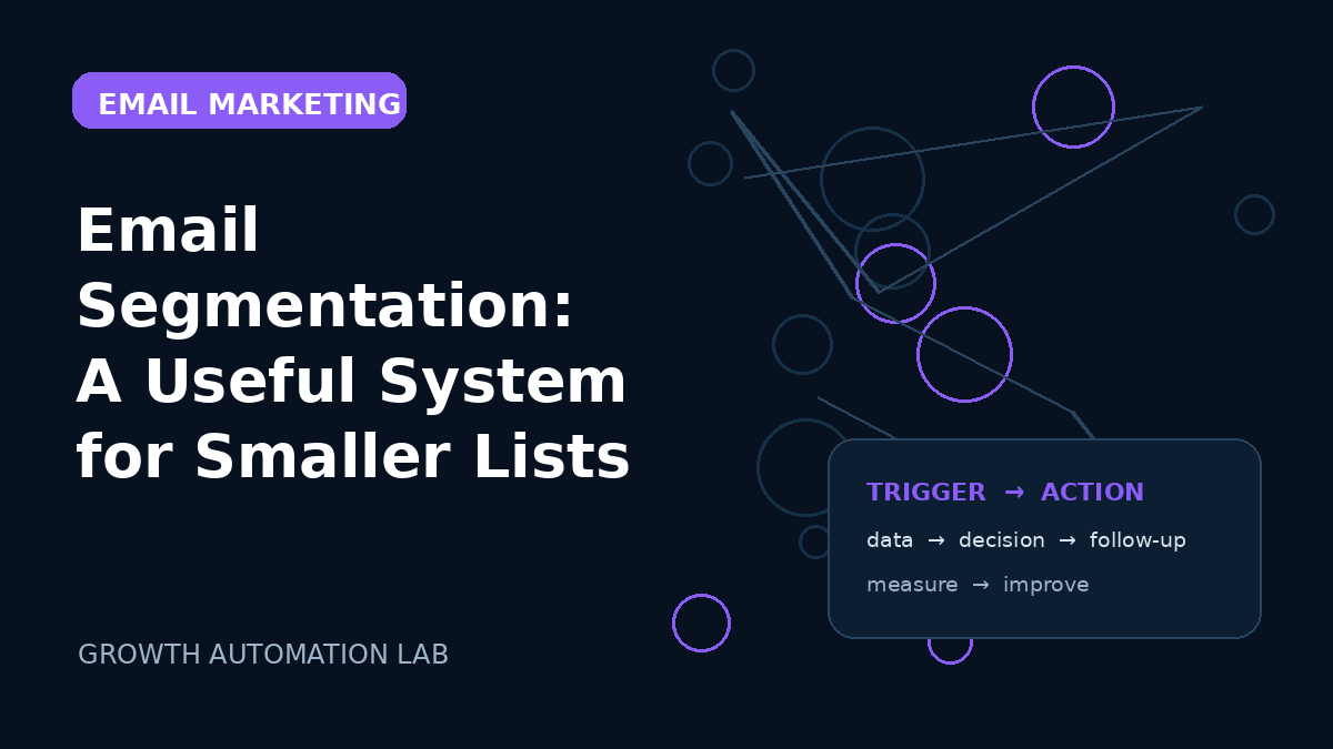 Email Segmentation: A Useful System for Smaller Lists