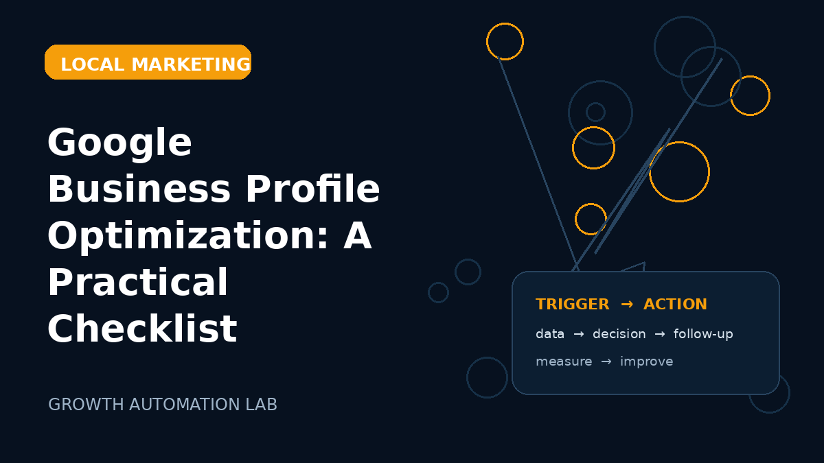Google Business Profile Optimization: A Practical Checklist