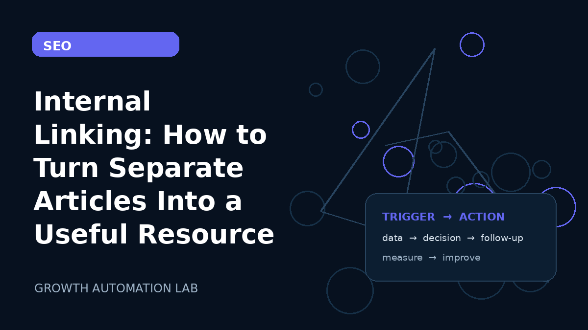 Internal Linking: How to Turn Separate Articles Into a Useful Resource