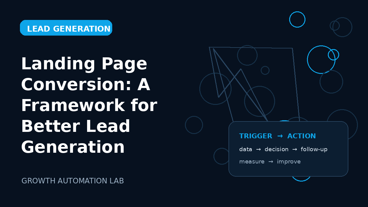 Landing Page Conversion: A Framework for Better Lead Generation