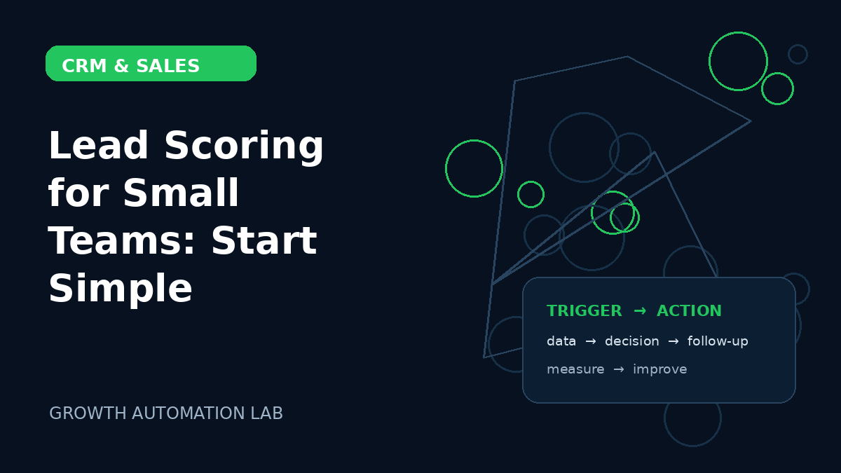 Lead Scoring for Small Teams: Start Simple