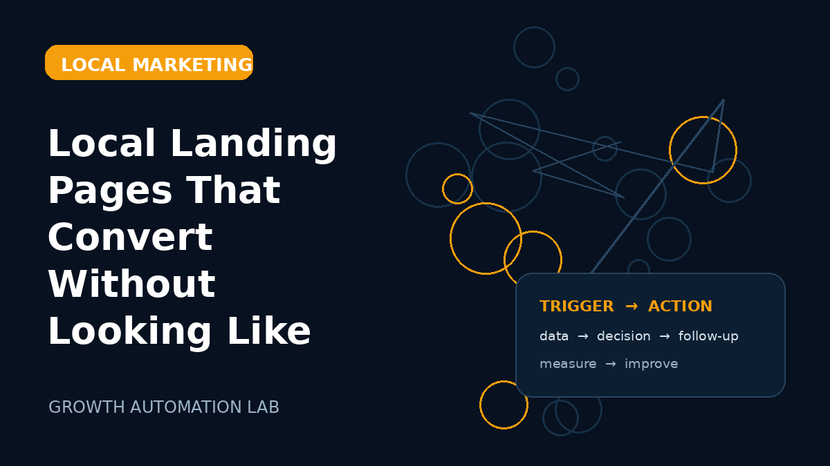 Local Landing Pages That Convert Without Looking Like Doorway Pages