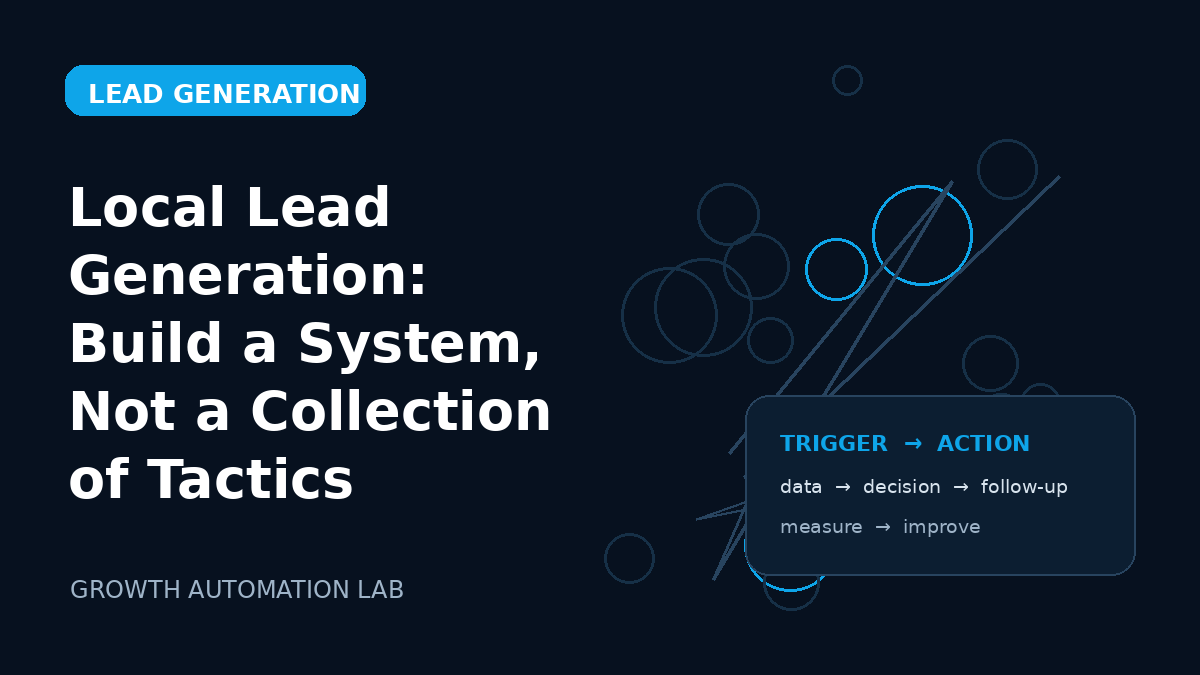 Local Lead Generation: Build a System, Not a Collection of Tactics
