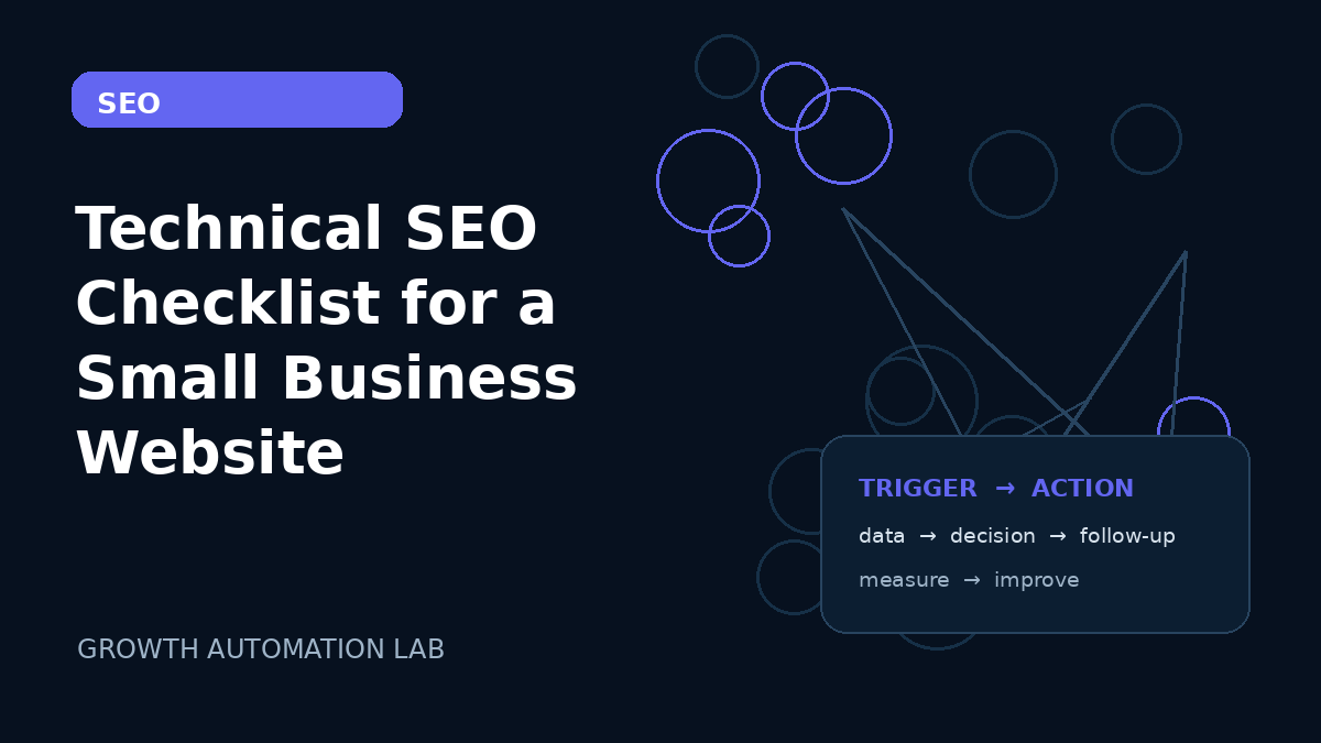 Technical SEO Checklist for a Small Business Website