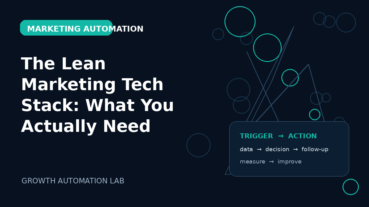 The Lean Marketing Tech Stack: What You Actually Need